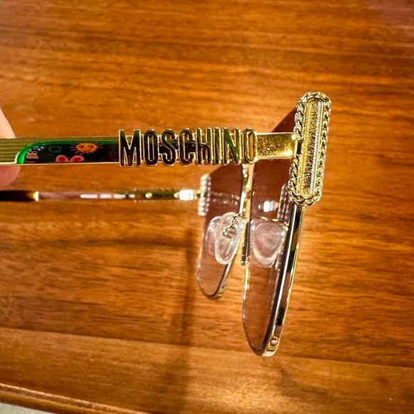 Moschino Gold Gradient Mirrored Lens Palladium Square Sunglasses - Picture 4 of 7